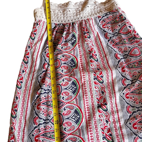 Planet Funk Boho Hippi Women's Tank Blouse , Crocheted Top  Size  Medium - Picture 3 of 6